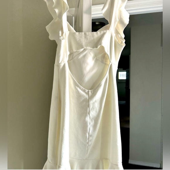 White Ruffle Dress - Picture 3 of 5